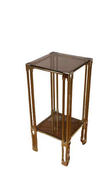 Brass side table, 1970s-1980s