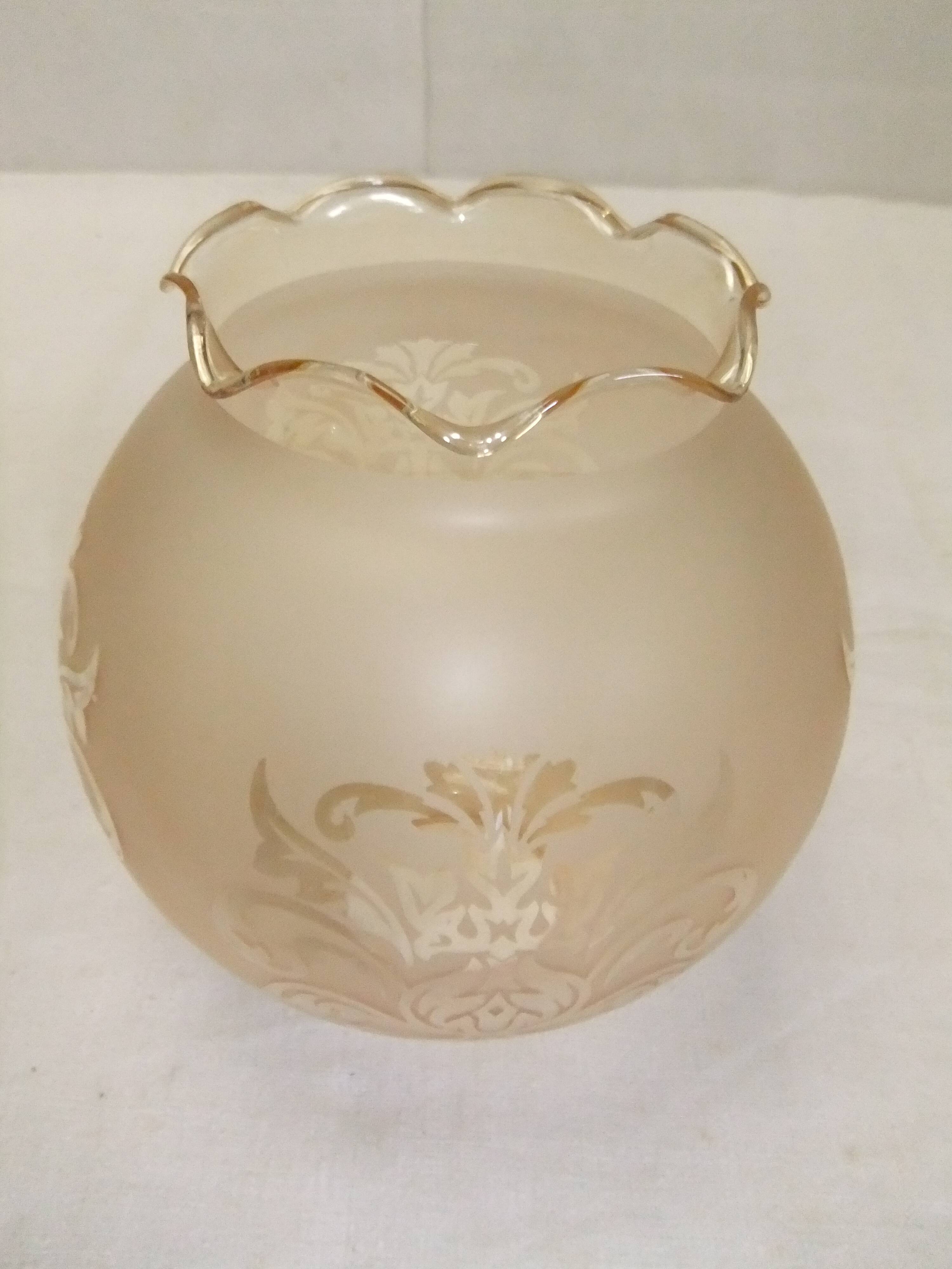 Tulip globe engraved glass for pendant lamp chandelier wall lamp