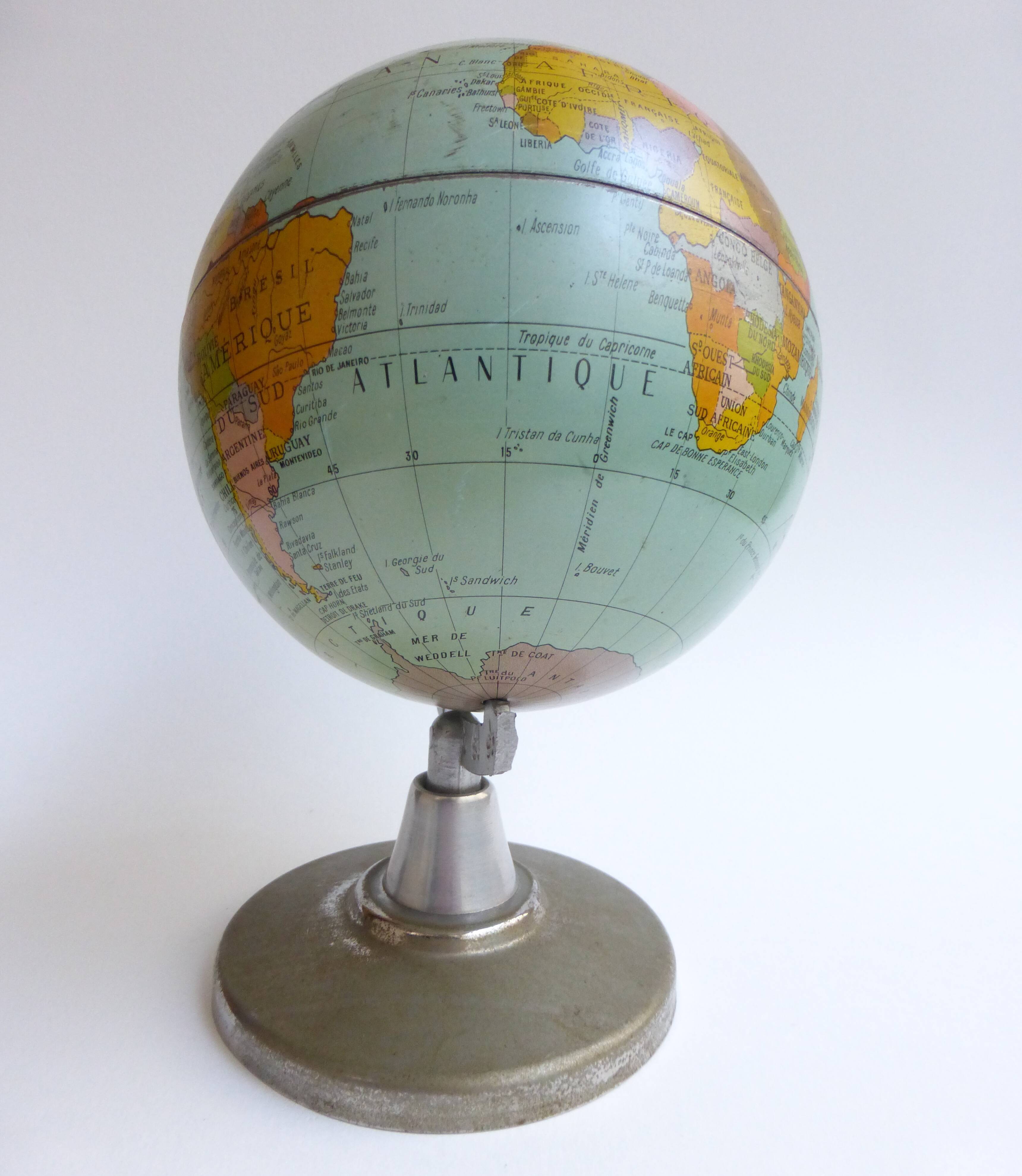 Globe terrestre vintage 1950/60