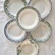 Set of 6 hollow plates earth of iron mismatched