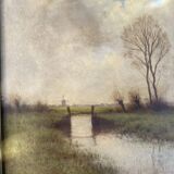 Oil on canvas, holland landscape