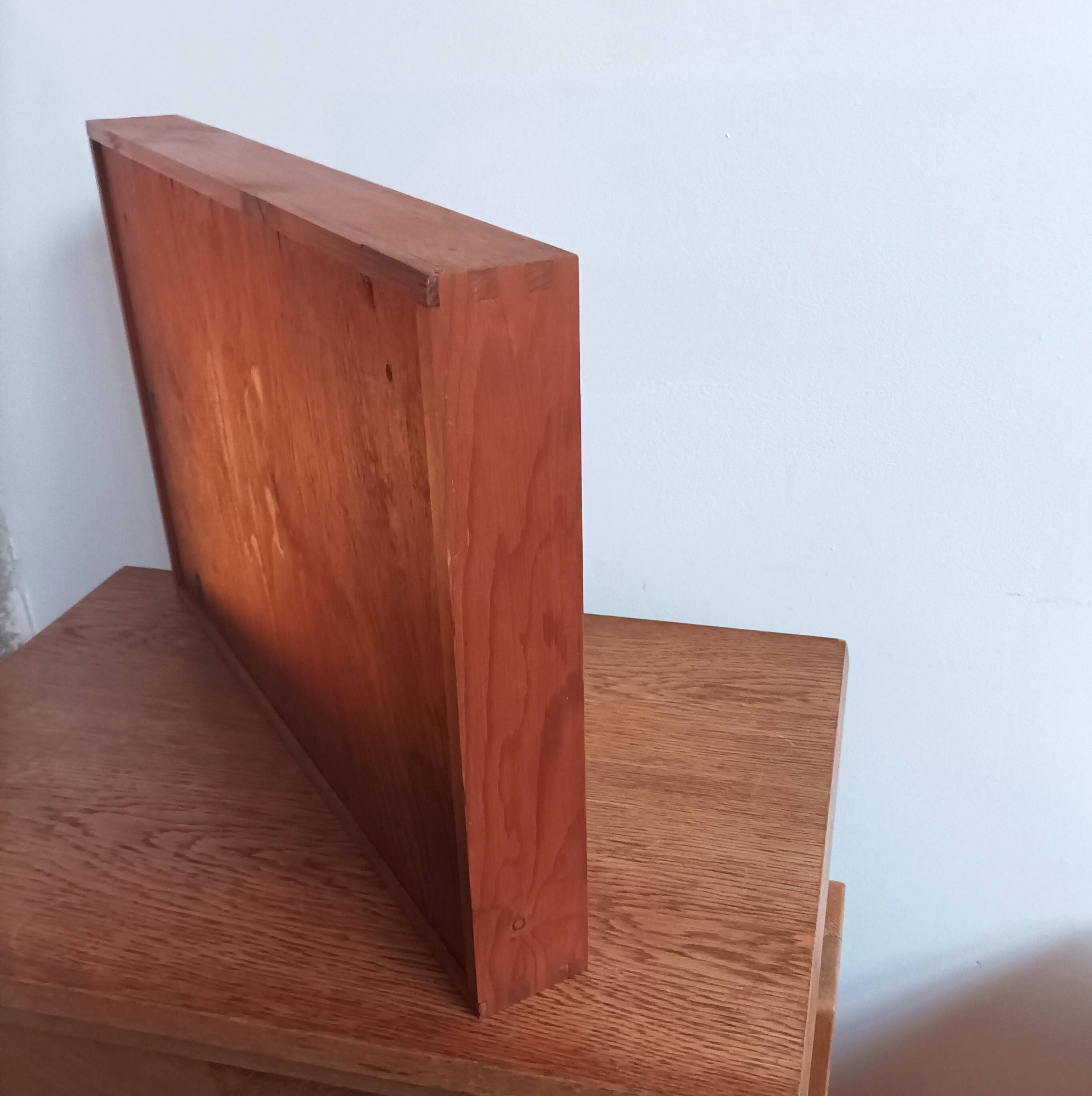 Console shelf with modernist mirror, 60s/70s