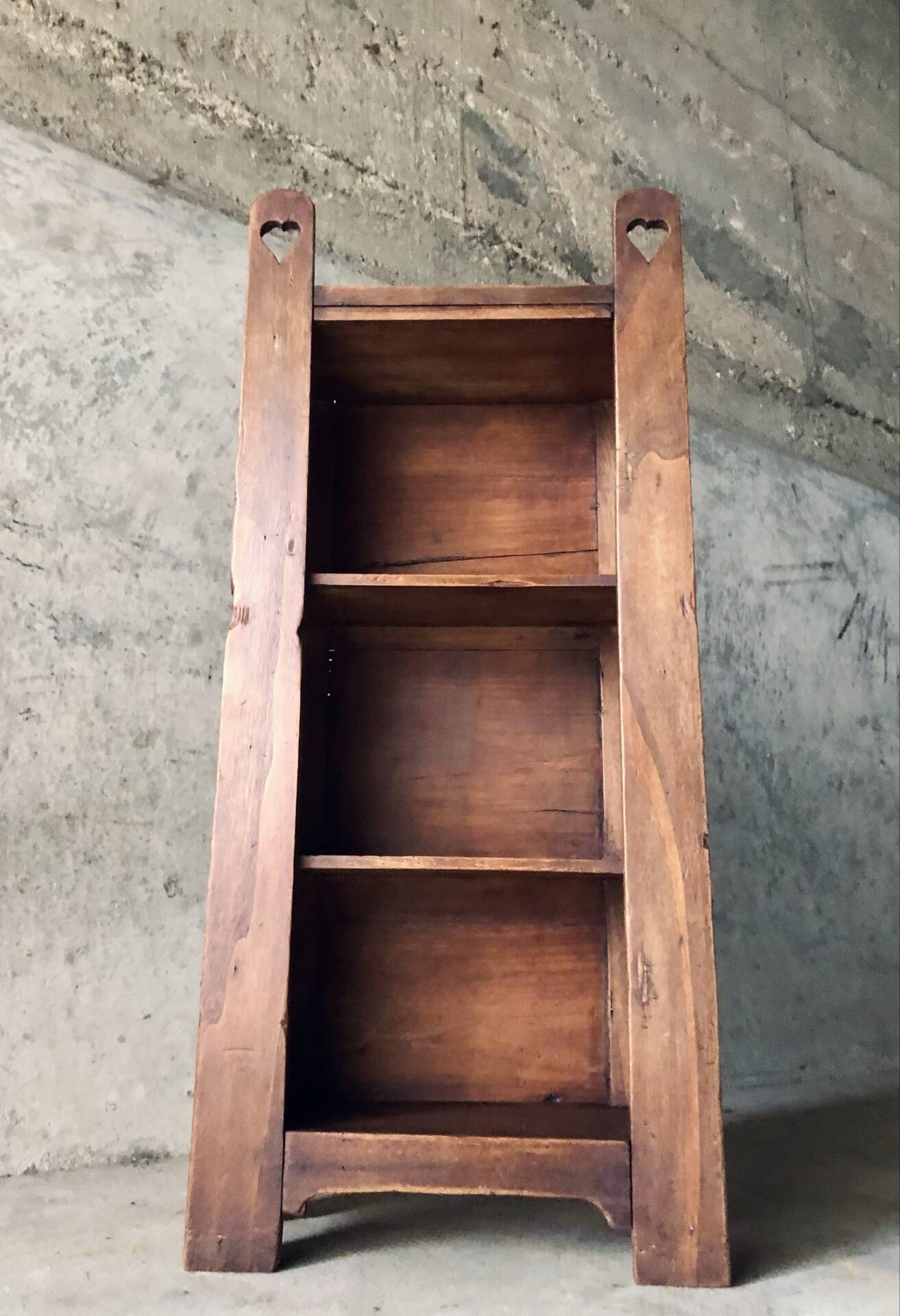 Petite Étagère Bibliothèque ancienne / Art Populaire