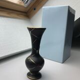 Vase a balustre noir