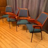 Ensemble de quatre chaises années 1960
