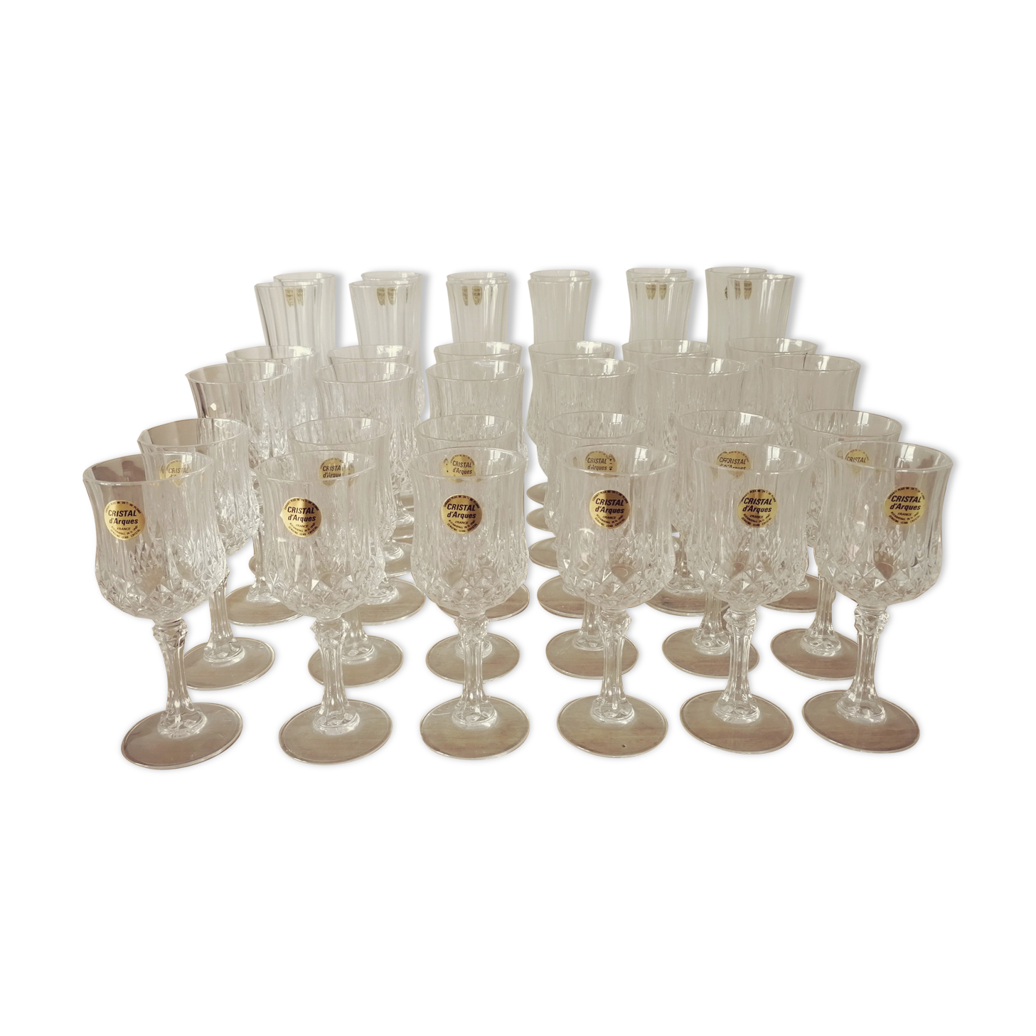 Set crystal glasses of arques