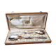 Silver metal salad cutlery