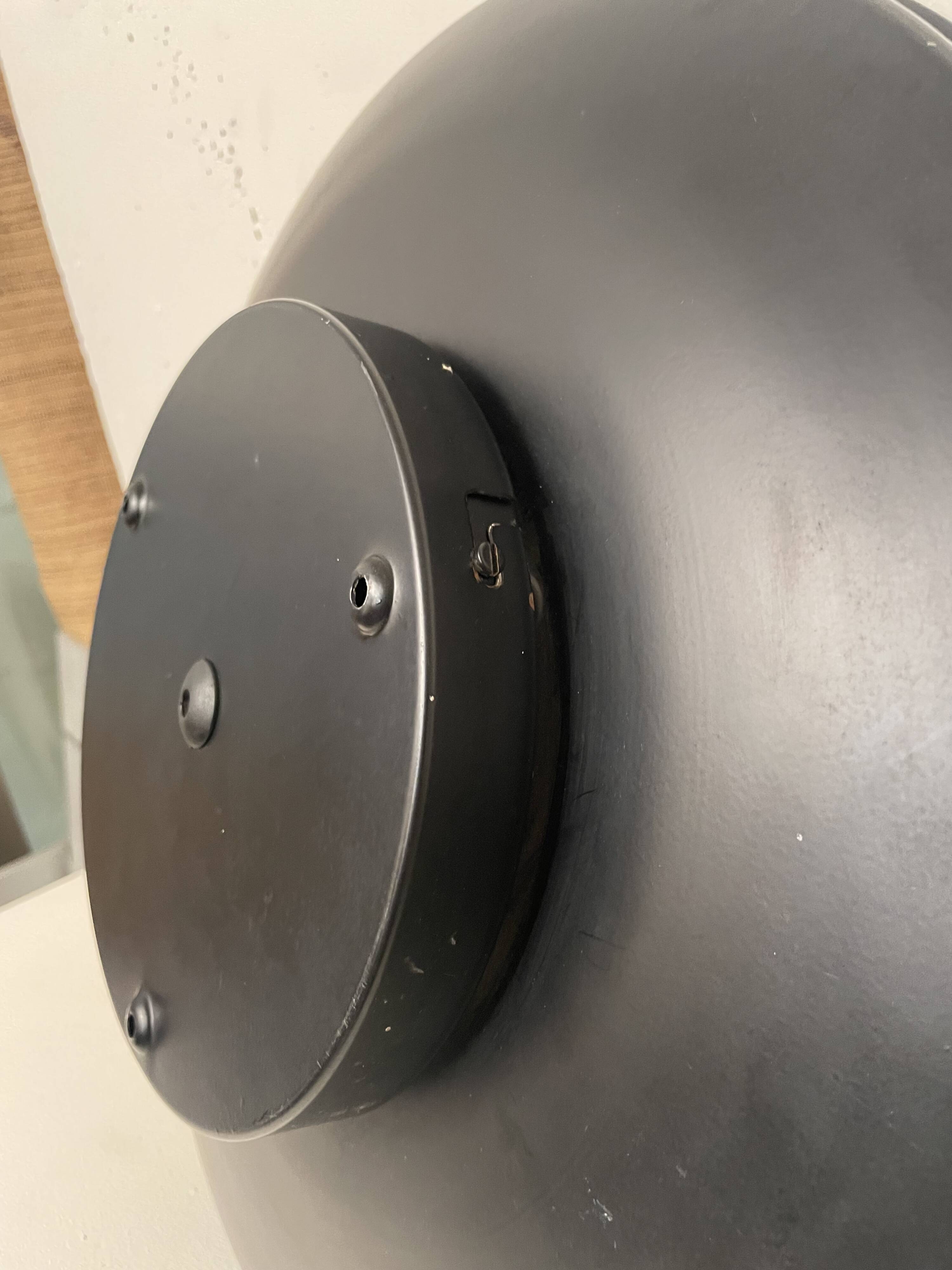 Ceiling light, metal and glass wall light, 1980