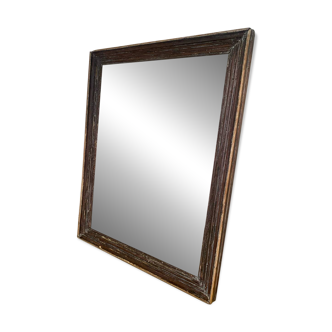 Antique solid oak mirror