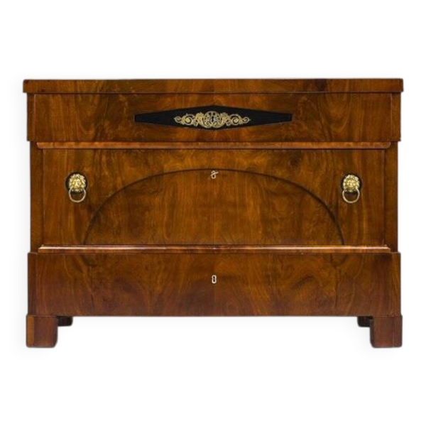 Commodes Biedermeier en acajou du début du XIXe siècle, années 1830