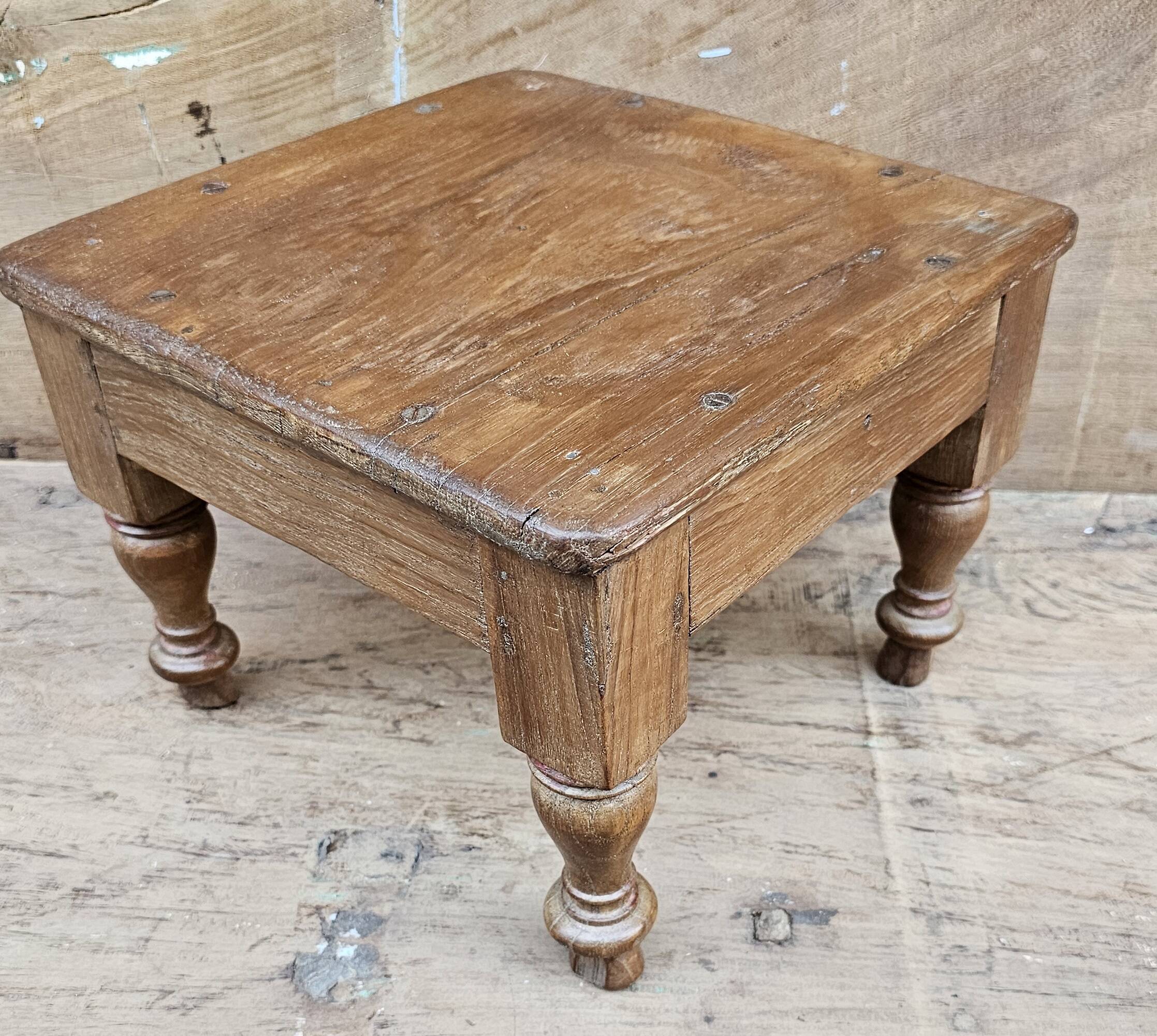Old Art Deco tea table in Burmese teak
