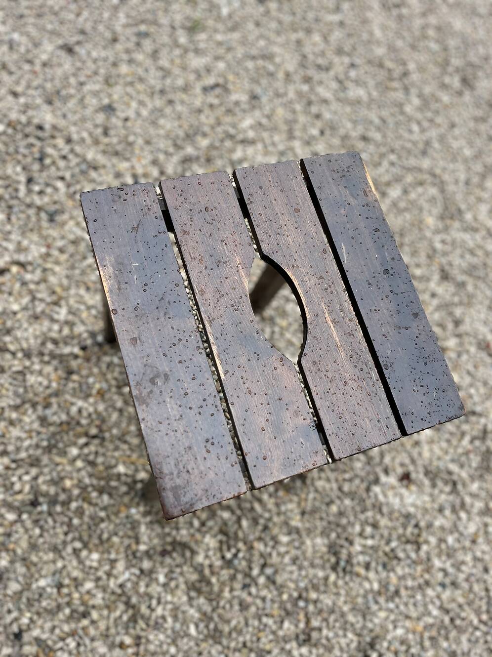 Tabouret vintage bois