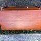 1960 wheeled furniture wood and black metal