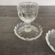 Set of 3 Vintage Glass Egg Cups in Diamond Point Style