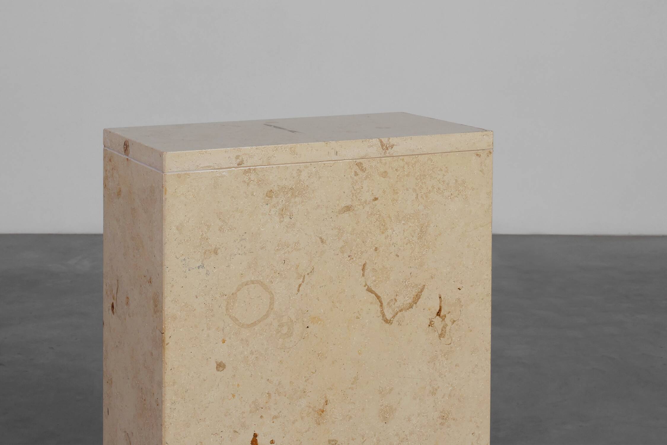 Mid-Century Italian Travertine Console, 1980s