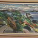 Large original Swedish oil on canvas – "Rocky Shore" – Signed – vintage and framed – 91 × 70 cm (35.8 in × 27.6 in)