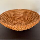 Woven straw basket