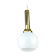 Vintage gold & opaline pendant lamp