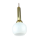 Vintage gold & opaline pendant lamp