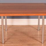 Table basse chromée Hans J Wegner teck restauré & palissandre  Andreas Tuck