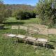 4 chaises de jardin pliantes en bois et métal