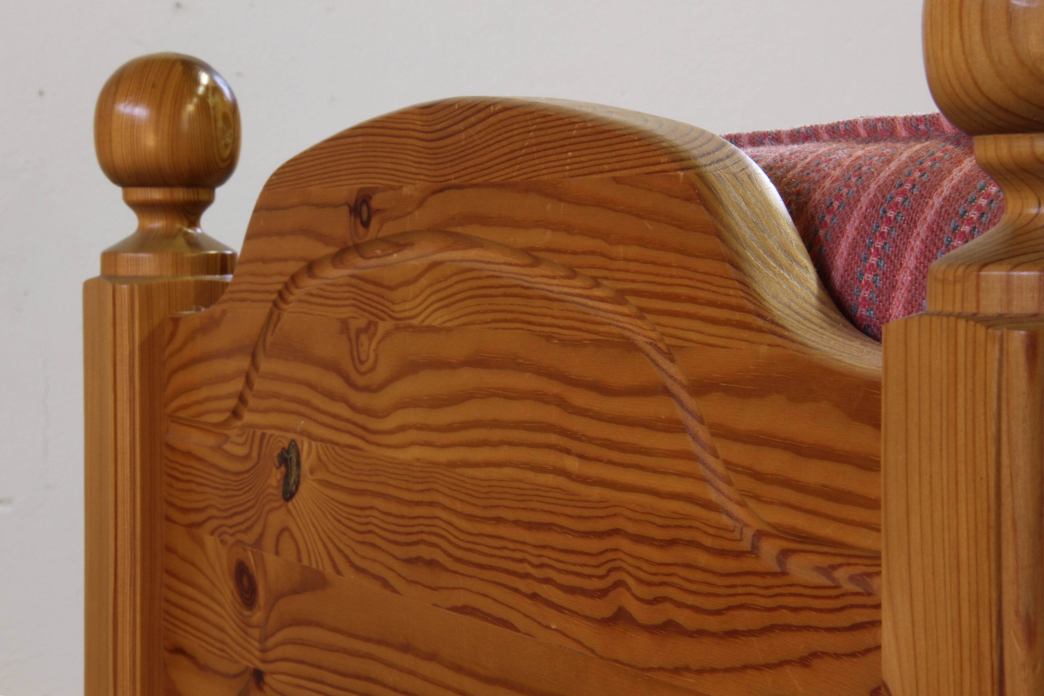 Vintage mid-century Danish pine lounge chair, 1970s