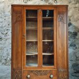 Solid oak display cabinet – Art Deco style – 1920s – Modular shelves