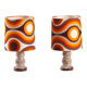 Vintage ceramic table lamps by Scheurich, Germany 1970s set of 2