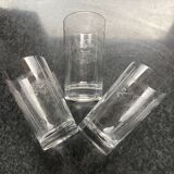 3 grandes verres en cristal dimension : hauteur -135 mm diamètre -0,75 mm