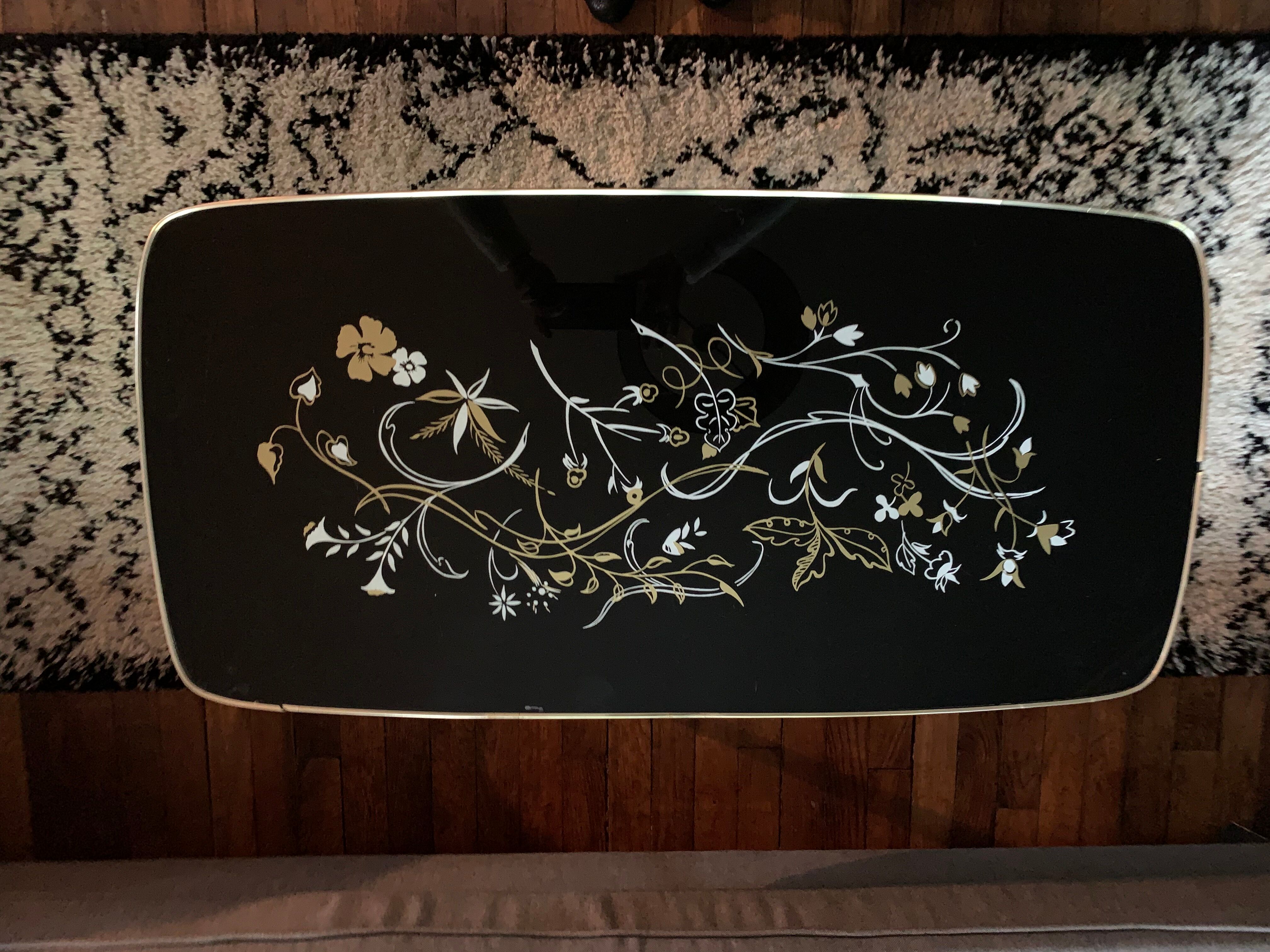 Glass coffee table 50's