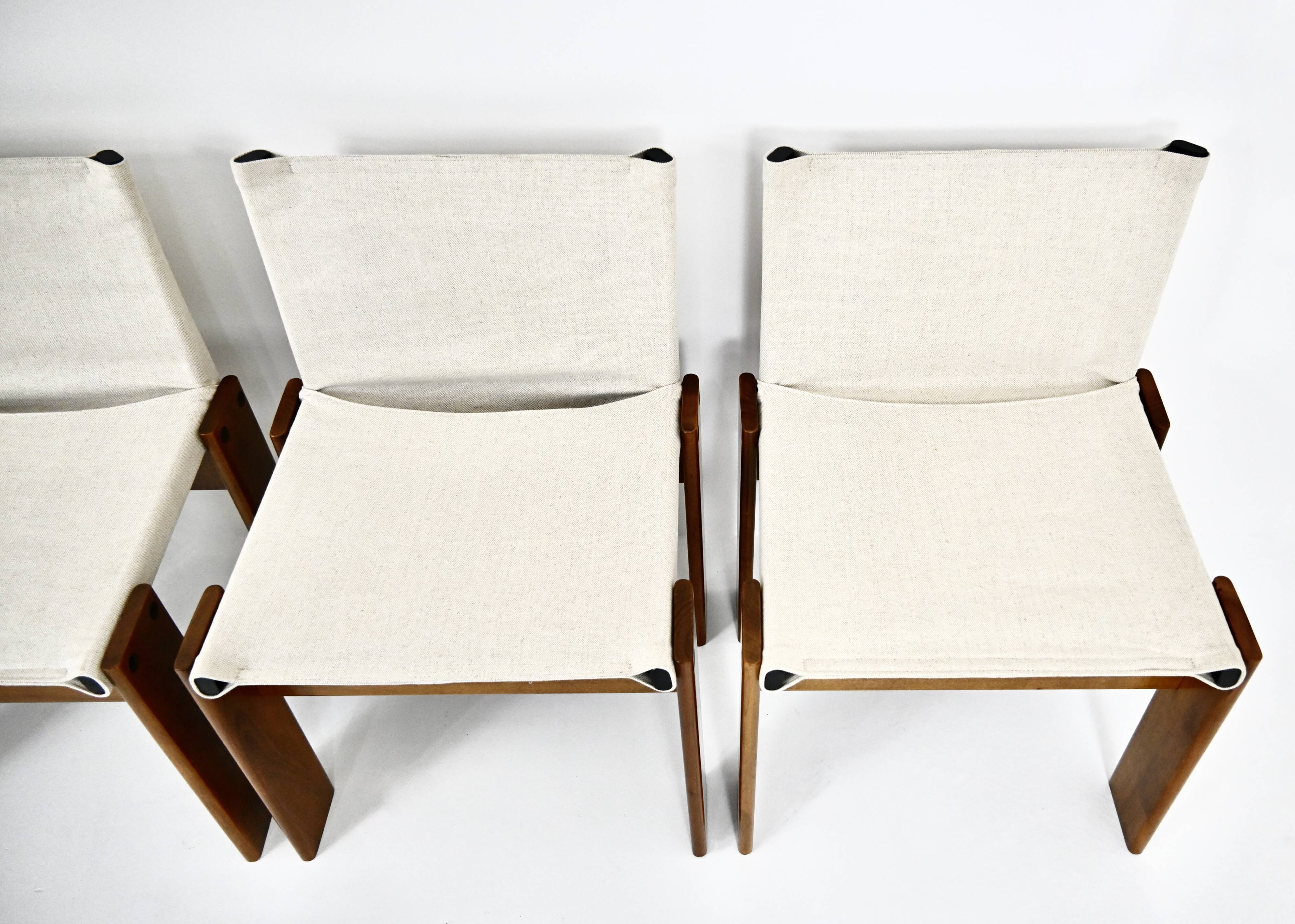 Set of 6 Monk Chairs by Afra & Tobia Scarpa for Molteni, 1970s
