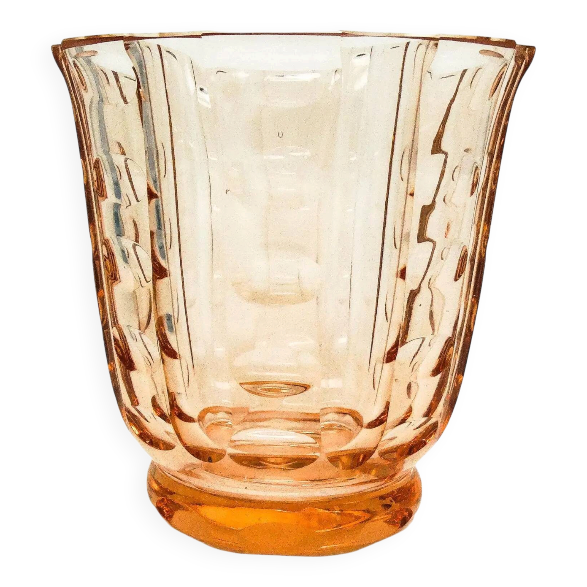 Art Deco vase, crystal, Bohemia, Czechoslovakia, 1930s