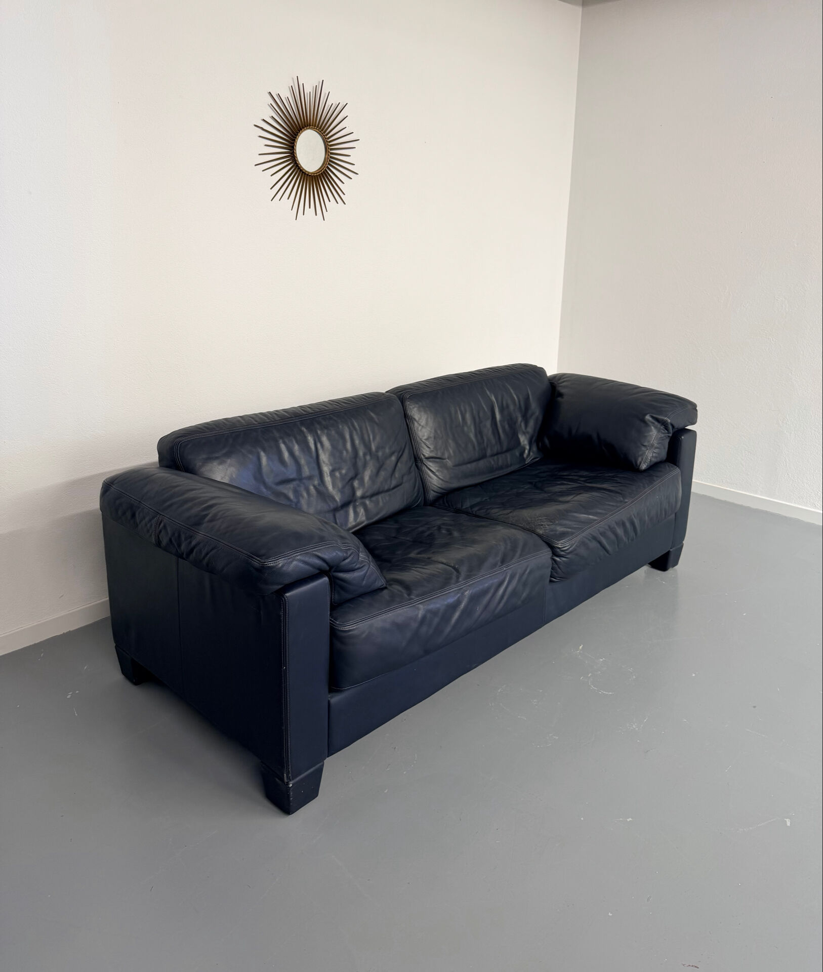 Canapé 3 places design de sede cuir épais modèle ds-17 vintage an80