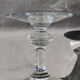9 old champagne glasses in flat-waisted blown glass
