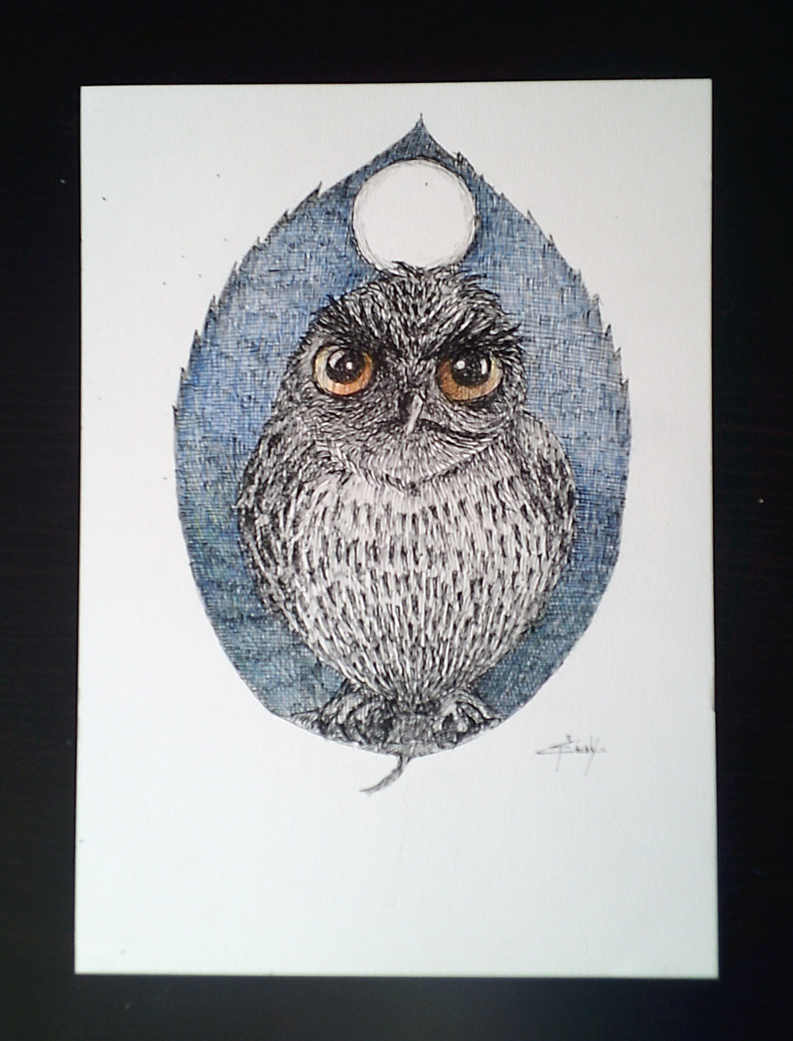"Blue night" China ink