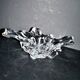 1960 design empty pocket coupe in free-form moulded crystal by Daum