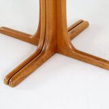 Round Danish 1x extendable teak dining table 'Kalundborg'