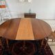 Table 6 pieds ouvrante en noyer 19ème