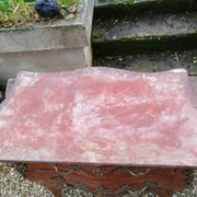 Louis xv style marble top marquetry chest of drawers