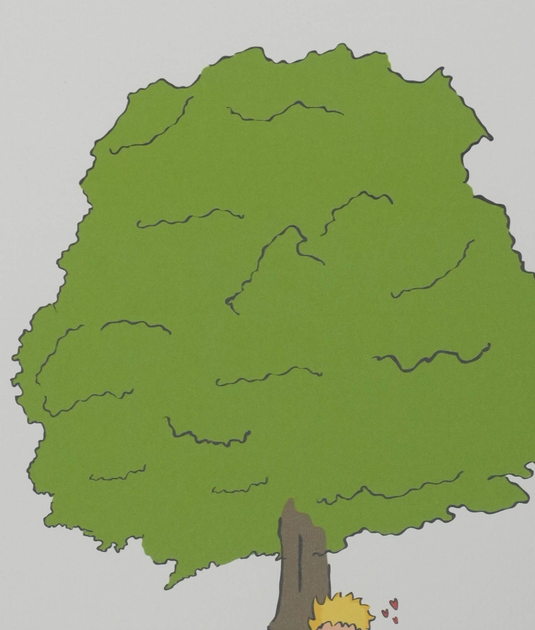 Antoine de Saint-Exupéry: Ecology, The Little Prince watches over the trees, lithograph