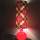 Cordoba floor lamp - red opaline 70s - vintage fabric