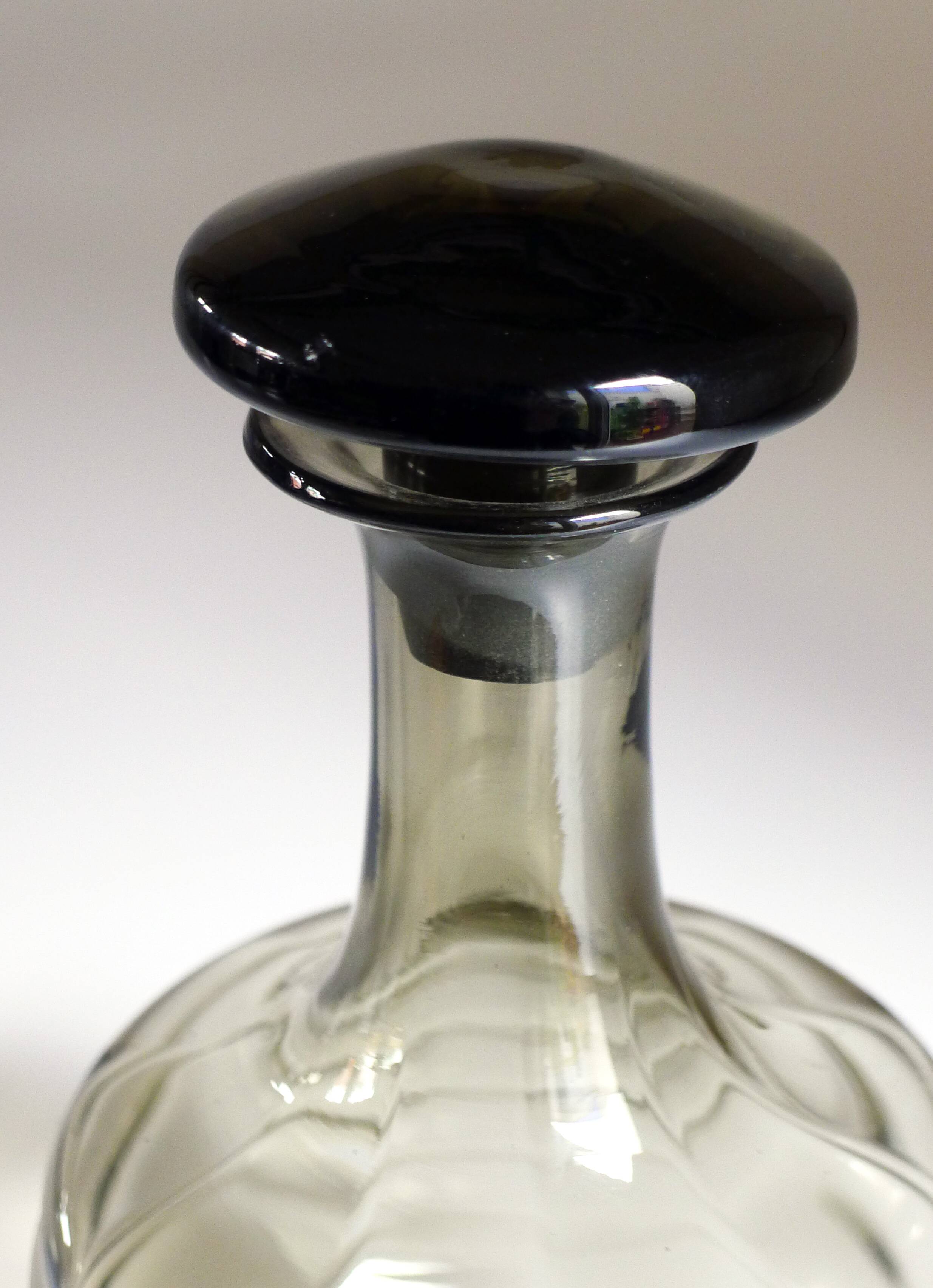 Art Deco Smoked Carafe