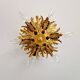 Golden metal ceiling light, Banci Firenze, 1970