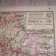 Carte scolaire murale Vidal n°62 France de l'Est Jura Bassin de la Saone