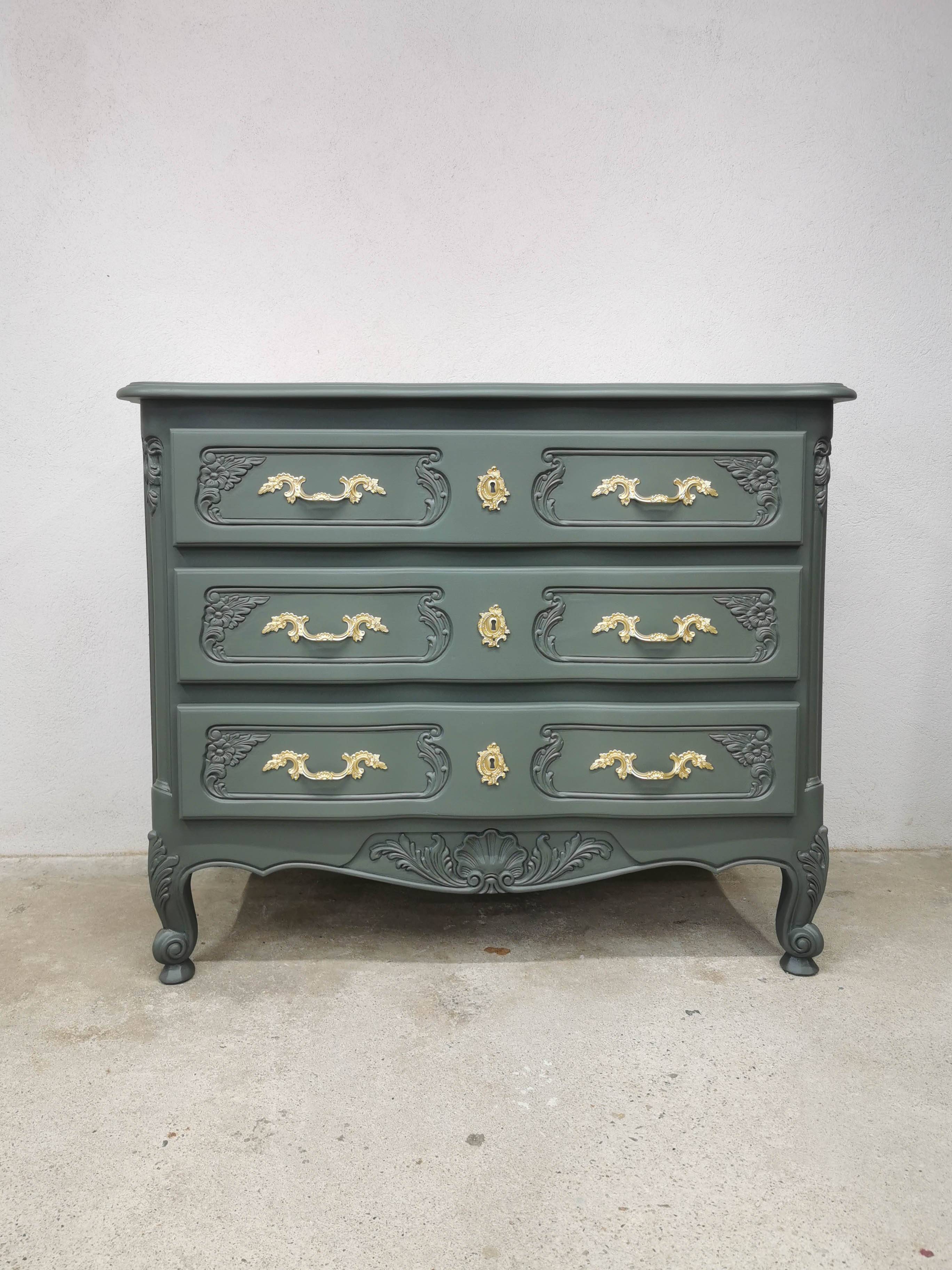 Vintage cherry wood commode refurbished