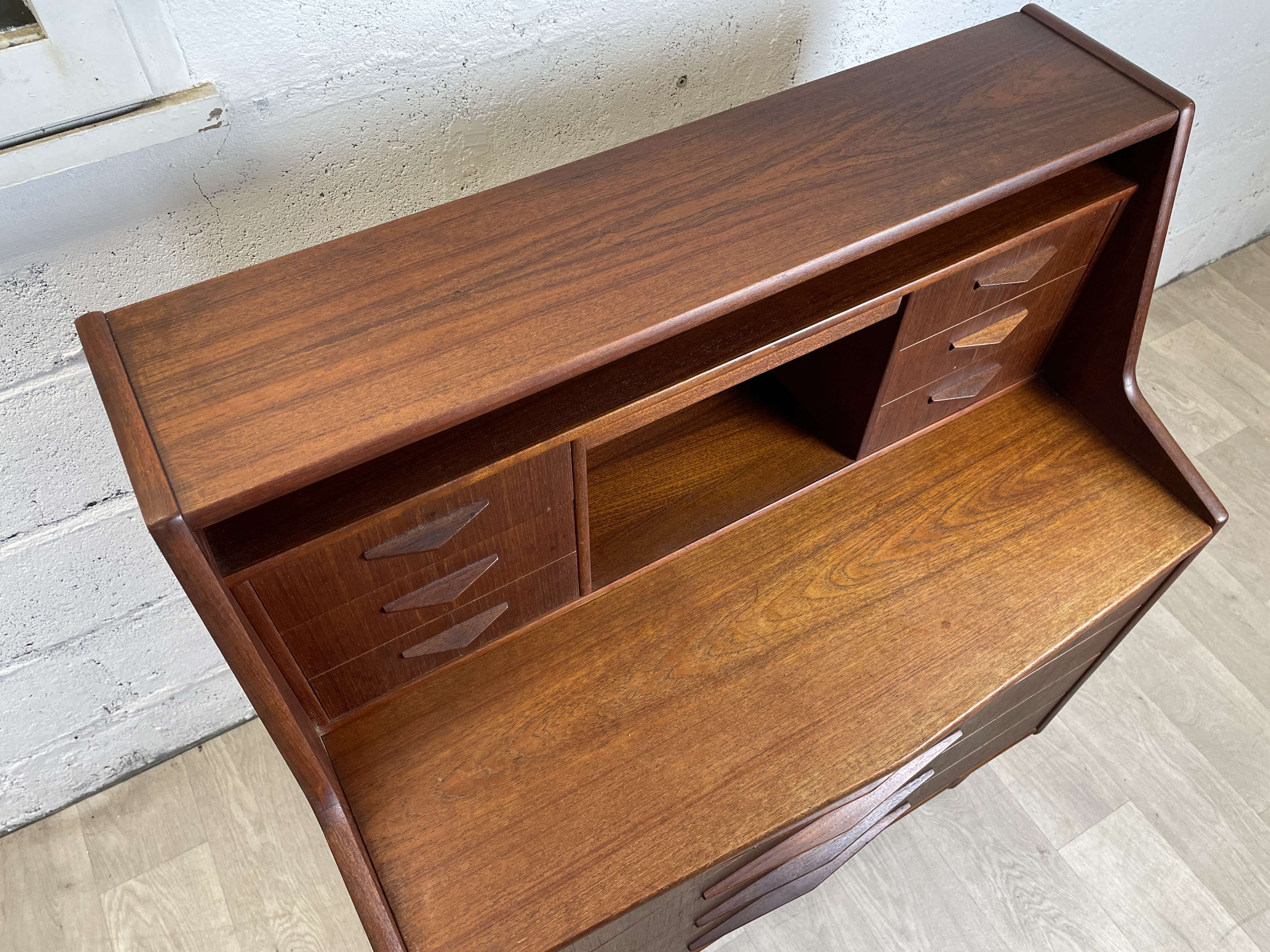 Vintage Scandinavian teak secretary, 60s