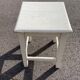 White square wooden stool
