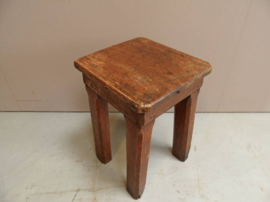 Industrial wooden side table