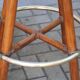 Pair of bamboo bar stools full canned colonial style 1960