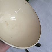 Antique Lunéville earthenware bowl KG with blue polka dots